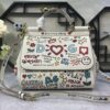 Dolce & Gabban Leather Print. Can be carried by strap or as a bag. Every time it is presented, there are always endless surprises of luxury.-25cm