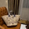 Dolce & Gabbana woven rattan bag for beach use-brown 44cm