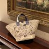 Dolce & Gabbana woven rattan bag for beach use-brown 44cm