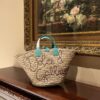 Dolce & Gabbana woven rattan bag for beach use-green 44cm