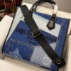 Dolce & Gabbana Chain Shoulder Bag in Denim Fabric-blue-31cm