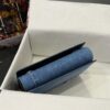 Dolce & Gabbana Chain Shoulder Bag in Denim Fabric-blue-23cm with original logo box