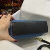 Dolce & Gabbana Chain Shoulder Bag in Denim Fabric-blue-20cm with original logo box