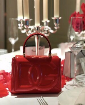 Dolce & Gabban Leather bag-Red-14cm  free shipping