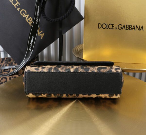 Dolce & Gabban Leather Leopard Print Women's Bag-18cm with original box free shipping