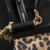 Dolce & Gabban Leather Leopard Print Women's Bag-25cm with original box free shipping