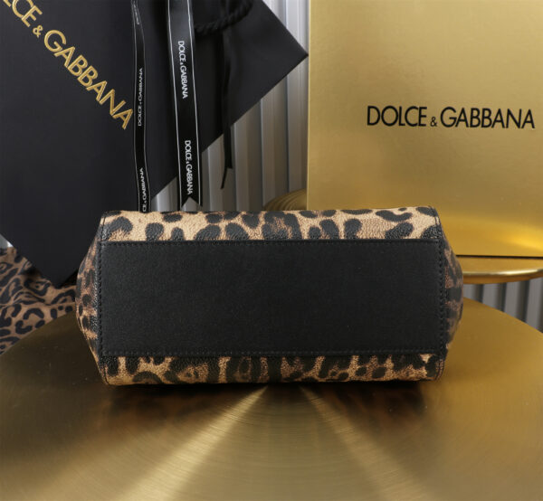 Dolce & Gabban Leather Leopard Print Women's Bag-20cm with original box free shipping