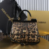Dolce & Gabban Leather Leopard Print Women's Bag-20cm with original box free shipping