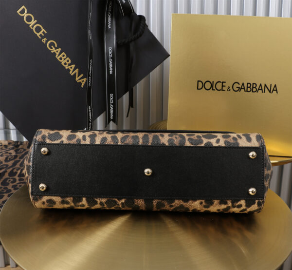 Dolce & Gabban Leather Leopard Print Women's Bag-29cm with original box free shipping