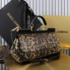 Dolce & Gabban Leather Leopard Print Women's Bag-29cm with original box free shipping