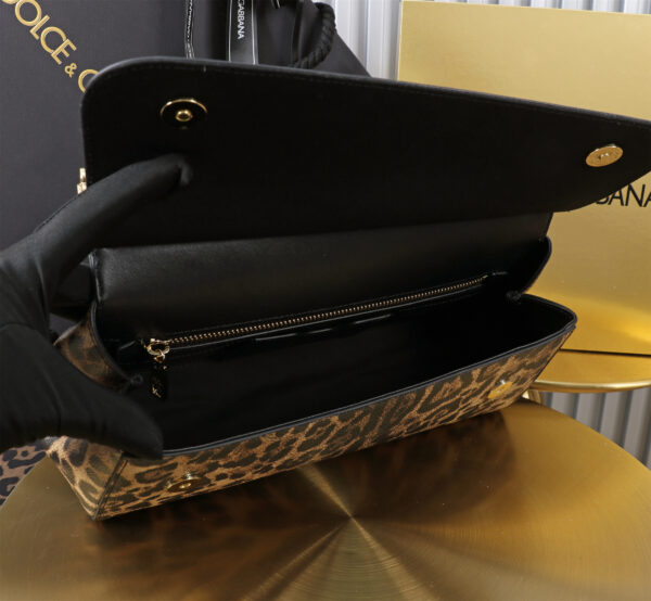 Dolce & Gabban Leather Leopard Print Women's Bag-29cm with original box free shipping