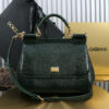 Dolce & Gabban Lizard Pattern Sicilian Women's Bag-Green-25cm with original box free shipping