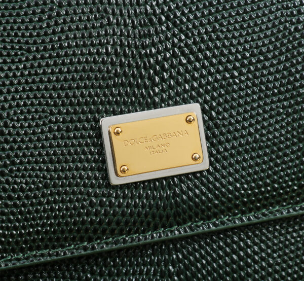 Dolce & Gabban Lizard Pattern Sicilian Women's Bag-Green-25cm with original box free shipping