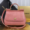 Dolce & Gabban Lizard Pattern Sicilian Women's Bag-Pink-25cm with original box free shipping