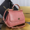 Dolce & Gabban Lizard Pattern Sicilian Women's Bag-Pink-25cm with original box free shipping
