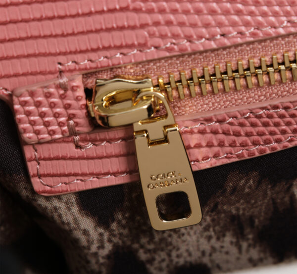 Dolce & Gabban Lizard Pattern Sicilian Women's Bag-Pink-25cm with original box free shipping