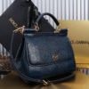 Dolce & Gabban Lizard Pattern Sicilian Women's Bag-Blue-25cm with original box free shipping