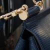 Dolce & Gabban Lizard Pattern Sicilian Women's Bag-Blue-25cm with original box free shipping