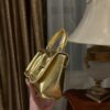 Dolce & Gabban Leather bag-Gold-14cm  free shipping