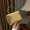 Dolce & Gabban Leather bag-Gold-14cm  free shipping