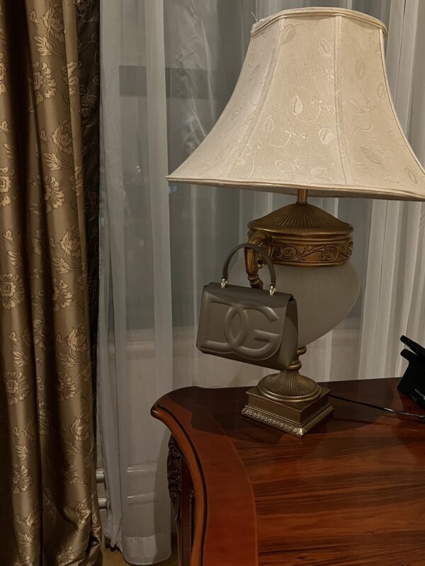 Dolce & Gabban Leather bag-Gray-14cm  free shipping