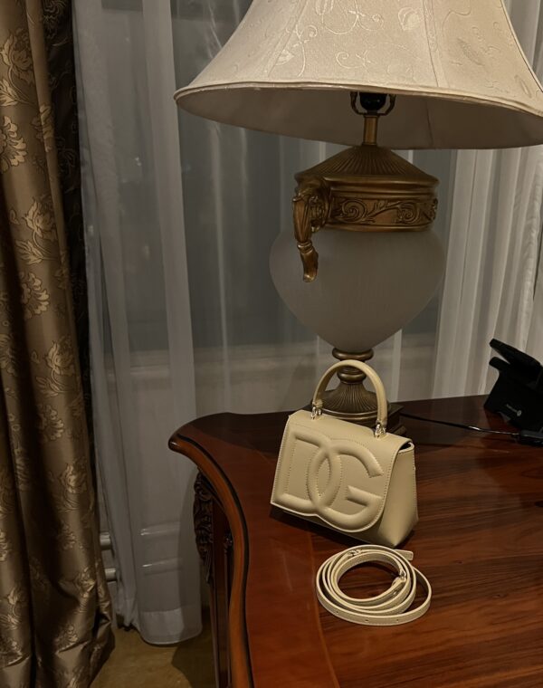 Dolce & Gabban Leather bag-Gray-14cm  free shipping