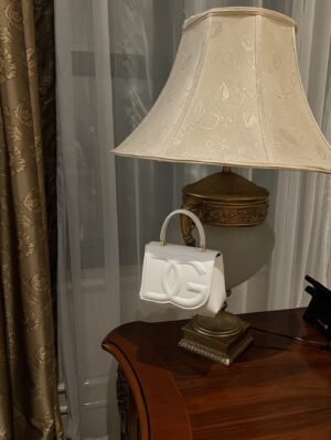 Dolce & Gabban Leather bag-White-14cm  free shipping