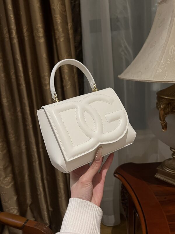 Dolce & Gabban Leather bag-White-14cm  free shipping