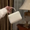 Dolce & Gabban Leather bag-White-14cm  free shipping