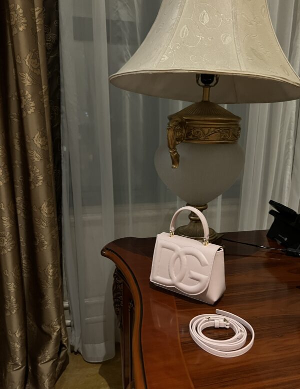 Dolce & Gabban Leather bag-Pink-14cm  free shipping