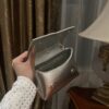 Dolce & Gabban Leather bag-Silver-14cm  free shipping
