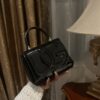 Dolce & Gabban Leather bag-Black-14cm  free shipping