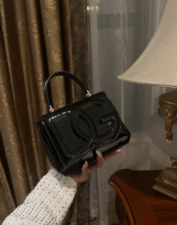 Dolce & Gabban Leather bag-Black-14cm  free shipping