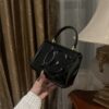 Dolce & Gabban Leather bag-Black-14cm  free shipping