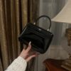 Dolce & Gabban Leather bag-Black-14cm  free shipping