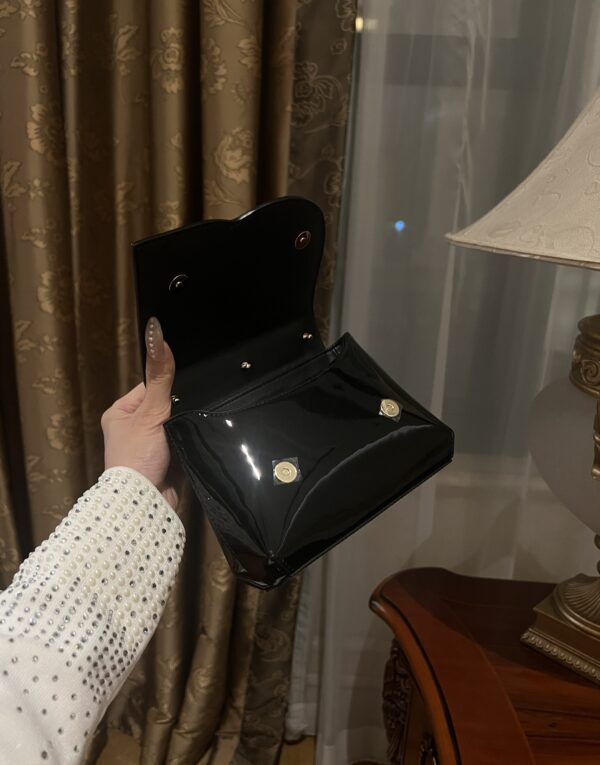 Dolce & Gabban Leather bag-Black-14cm  free shipping