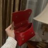 Dolce & Gabban Leather bag-Red-14cm  free shipping