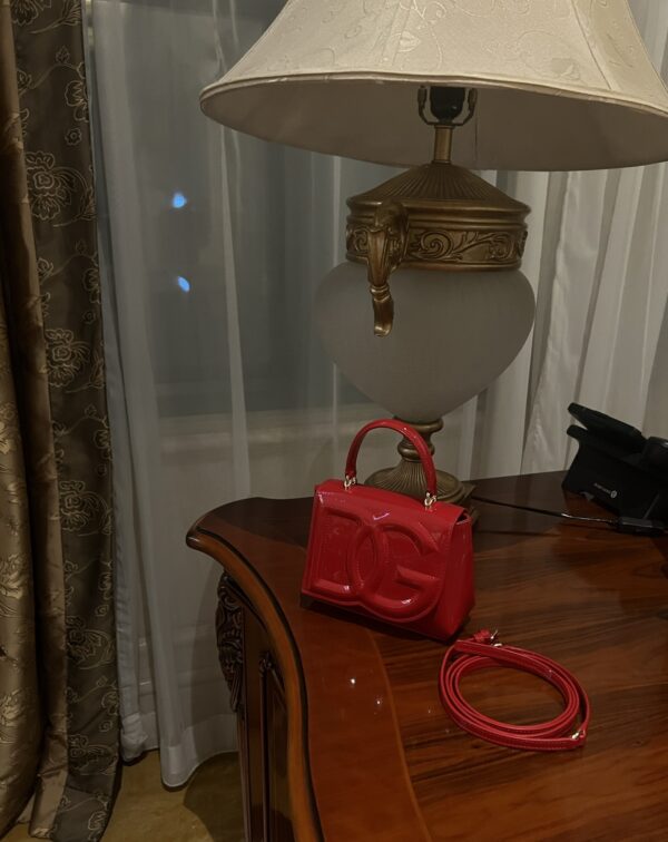 Dolce & Gabban Leather bag-Red-14cm  free shipping