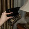 Dolce & Gabban Leopard Print Crystal  Sicily Bag-18cm with original box free shipping