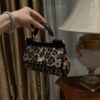 Dolce & Gabban Leopard Print Crystal  Sicily Bag-18cm with original box free shipping