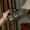 Dolce & Gabban Leopard Print Crystal  Sicily Bag-18cm with original box free shipping