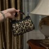 Dolce & Gabban Leopard Print Crystal  Sicily Bag-18cm with original box free shipping