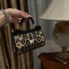 Dolce & Gabban Leopard Print Crystal  Sicily Bag-18cm with original box free shipping