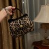 Dolce & Gabban Leopard Print Crystal  Sicily Bag-20cm with original box free shipping