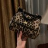 Dolce & Gabban Leopard Print Crystal  Sicily Bag-20cm with original box free shipping