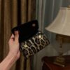 Dolce & Gabban Leopard Print Crystal  Sicily Bag-14cm with original box free shipping