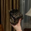 Dolce & Gabban Leopard Print Crystal  Sicily Bag-14cm with original box free shipping