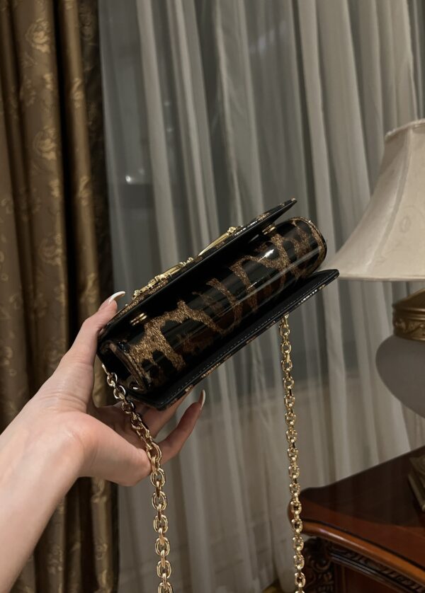 Dolce & Gabban Leopard Print Crystal  Sicily Bag-18cm with original box free shipping
