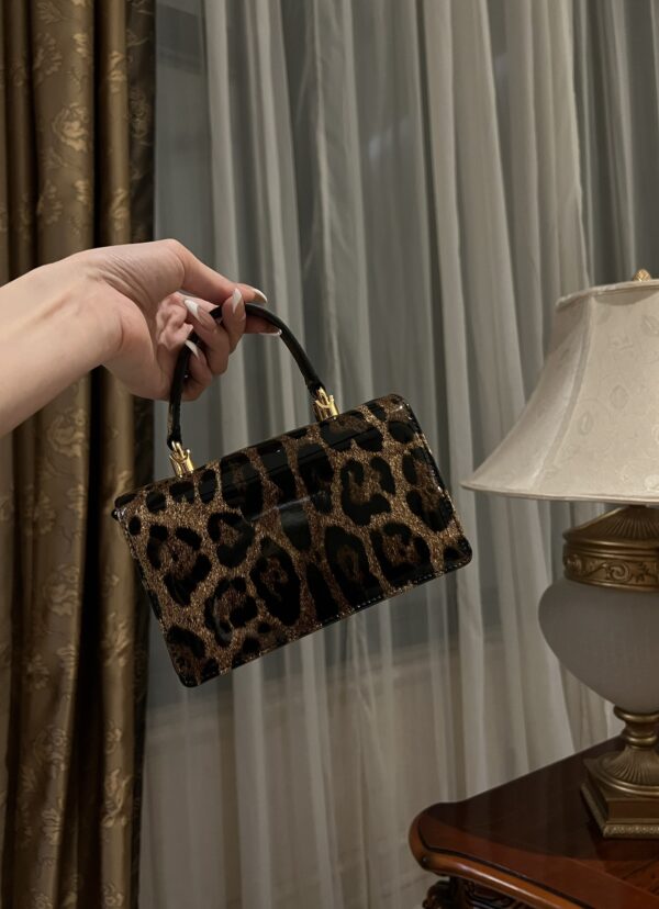 Dolce & Gabban Leopard Print Crystal  Sicily Bag-18cm with original box free shipping