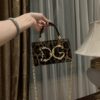 Dolce & Gabban Leopard Print Crystal  Sicily Bag-18cm with original box free shipping